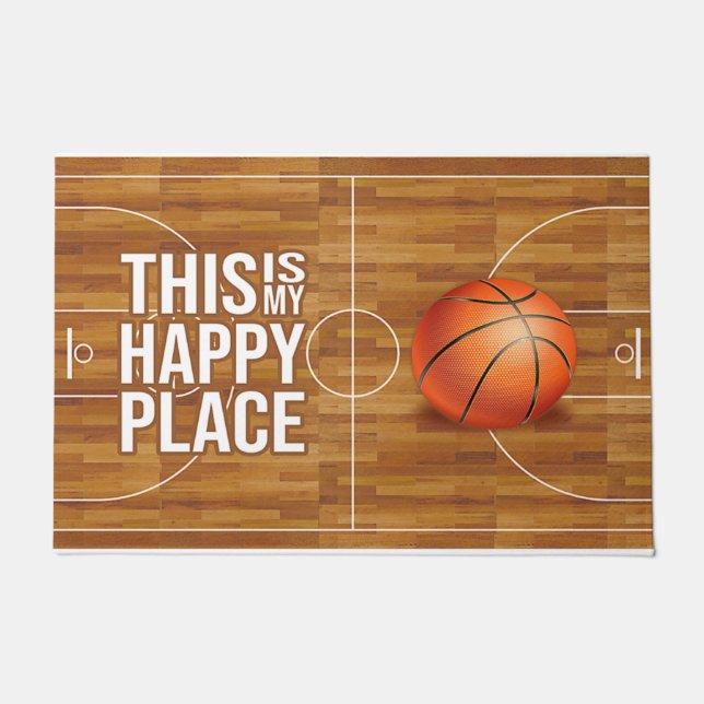 This Is My Happy Place, Basketball Quotes Fußmatte (Vorderseite)