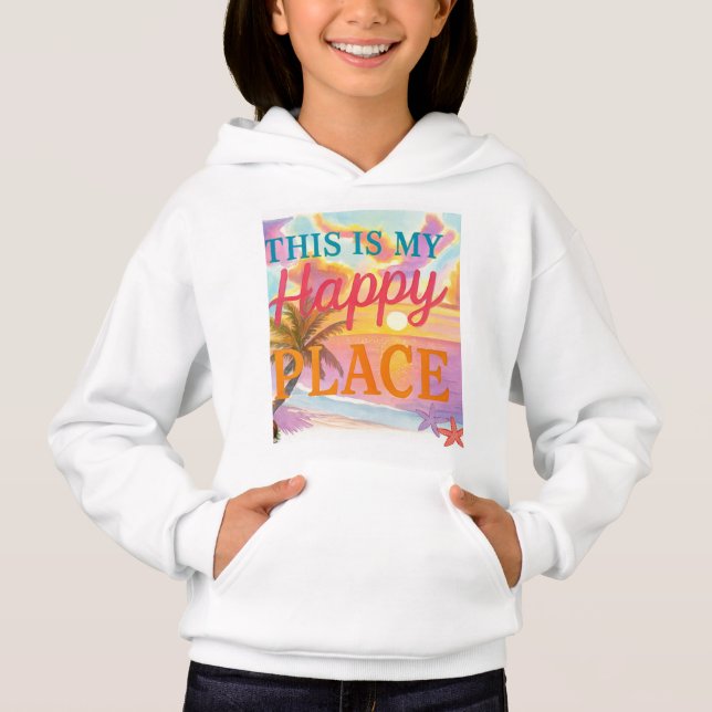 This is my happy place - Tropical Beach Hoodie (Vorderseite)