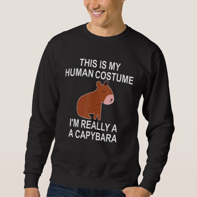 This Is My Human Costume I Am Really A Capybara Sweatshirt (Vorderseite)
