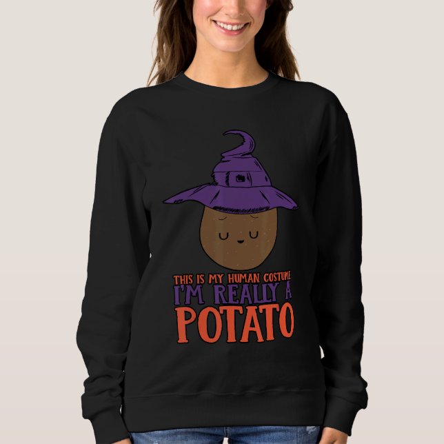 This Is My Human Costume I'm Really A Potato  Hall Sweatshirt (Vorderseite)