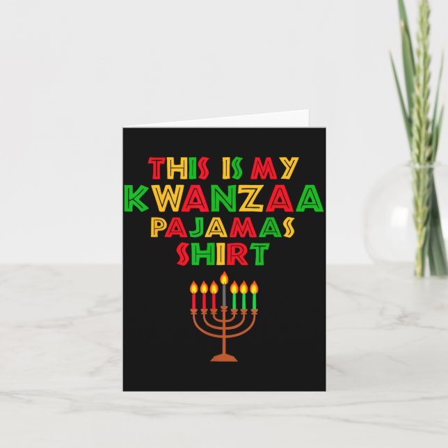 This Is My Kwanzaa Pajamas Seven Principles Candle Karte (Vorderseite)