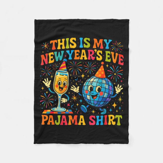 This Is My New Year’s Eve Pajama Funny Retro Gift  Fleecedecke (Vorderseite)