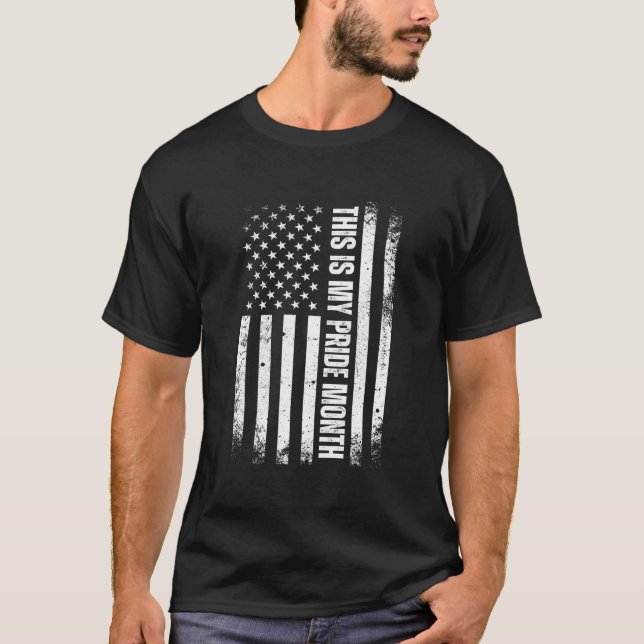 This Is My Pride Flag American Usa Flag 4Th Of Jul T-Shirt (Vorderseite)