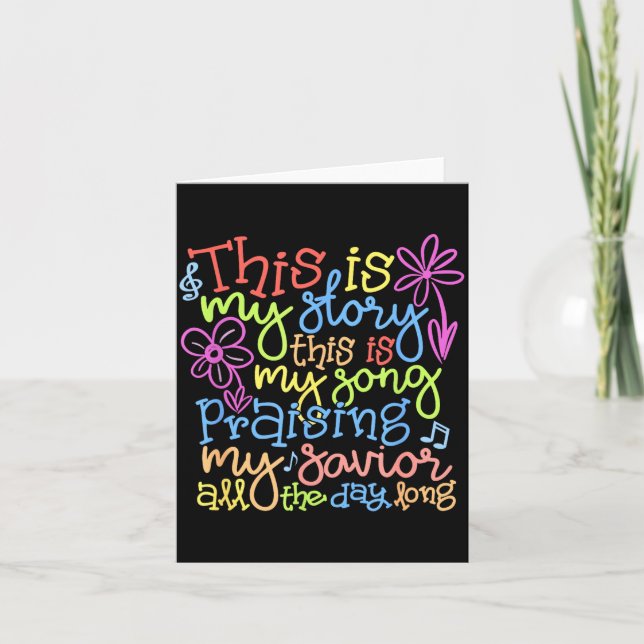 This Is My Story - Christian Faith Gift  Karte (Vorderseite)
