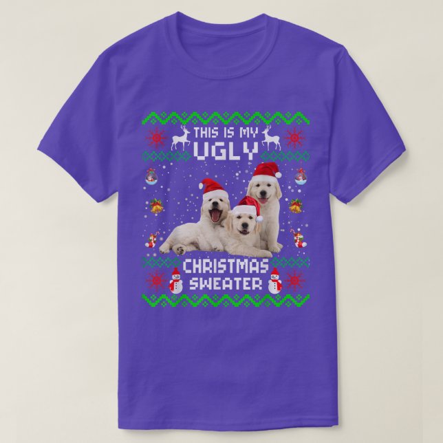 This Is My Ugly Sweater Funny Christmas Golden Ret T-Shirt (Design vorne)