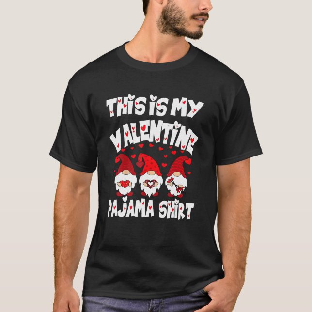 This Is My Valentine Day Pajama Shirt Gnome Holdin (Vorderseite)