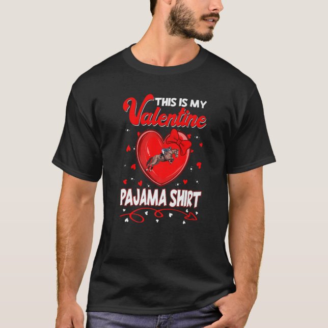 This Is My Valentines Equestrian Pajama For Kids B T-Shirt (Vorderseite)