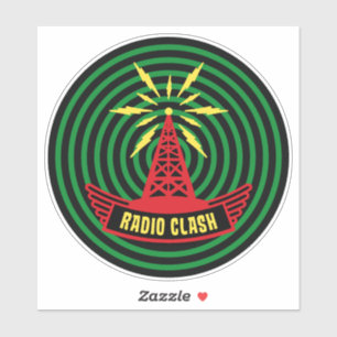 This Is Radio Clash Auf Piratensatellit Parodie Aufkleber