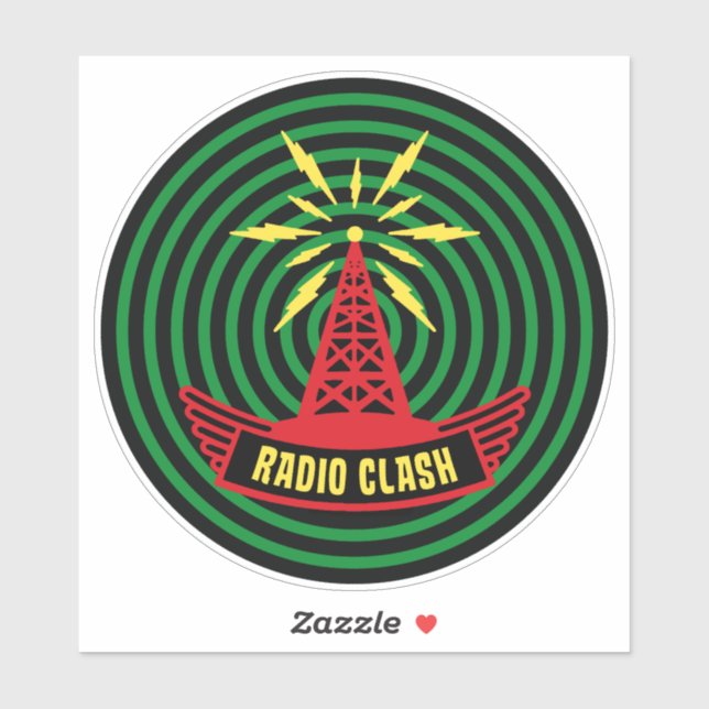 This Is Radio Clash On Pirate Satellite Parody Aufkleber (Blatt)