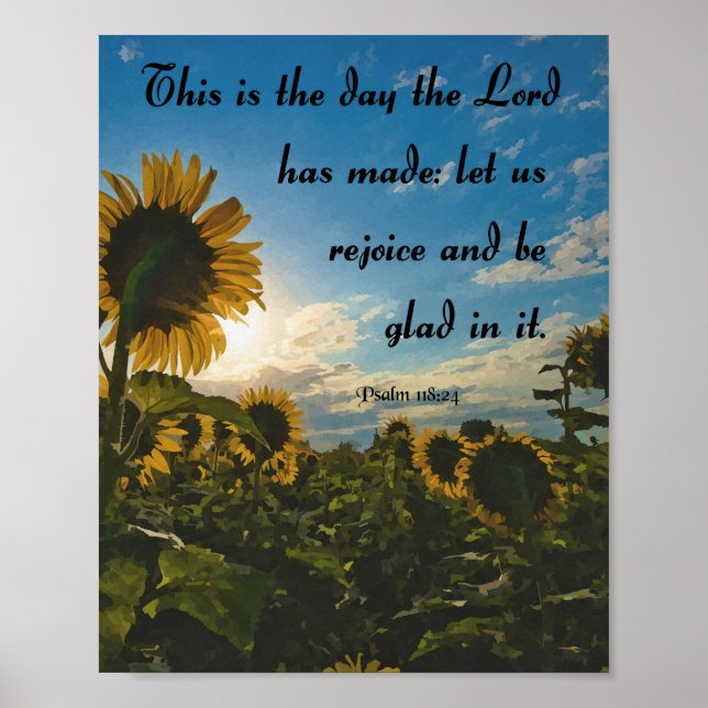 This is the Day, Bible Verse Poster (Vorne)