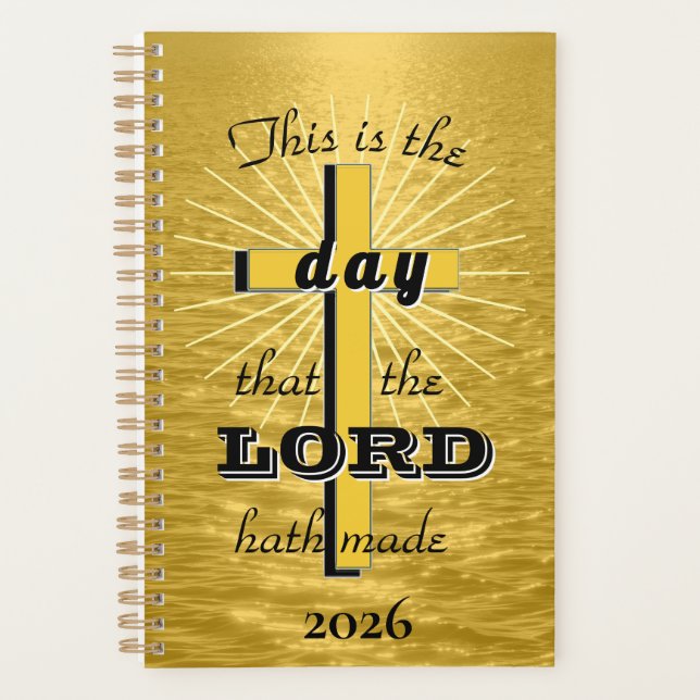 This is the day Gold, 2026 Christian Planner Planer (Vorderseite)