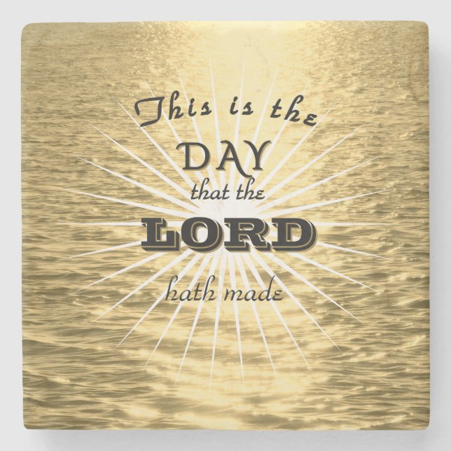 This is the day Religious Stone Coaster Steinuntersetzer (Vorderseite)