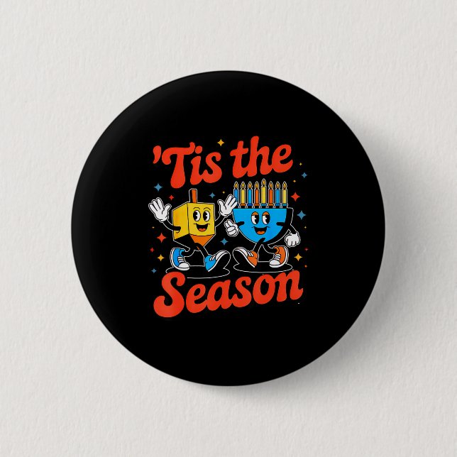 This Is The Season Happy Hanukkah Funny Jewish Cha Button (Vorderseite)