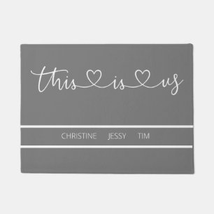 "This is us" personalisierbar Fußmatte