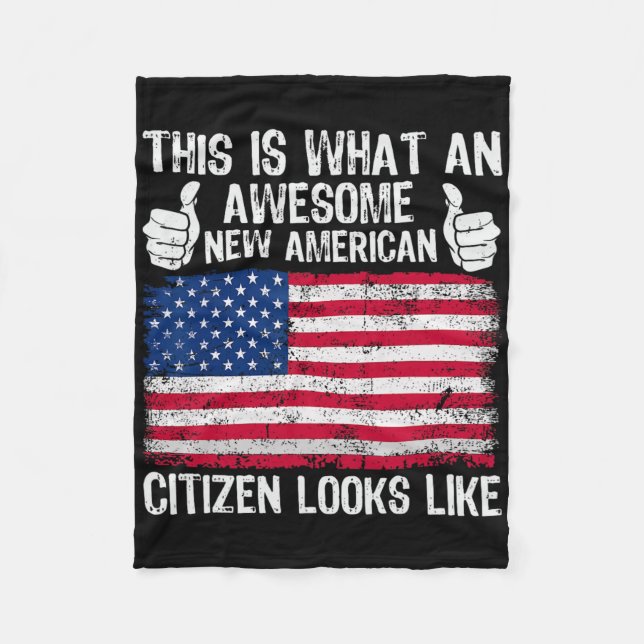 This Is What An Awesome New American Citizen Looks Fleecedecke (Vorderseite)