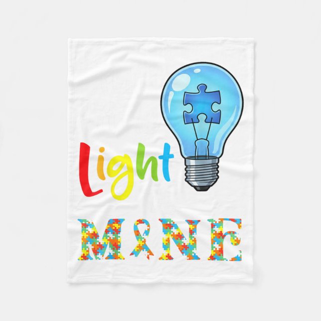 This Little Light Of Mine Autism Awareness Support Fleecedecke (Vorderseite)