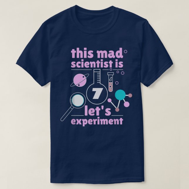 This Mad Scientist is 7 Birthday Seventh 7th Scien T-Shirt (Design vorne)
