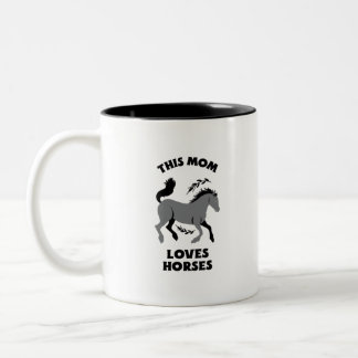 THIS MOM LOVES HORSES ZWEIFARBIGE TASSE