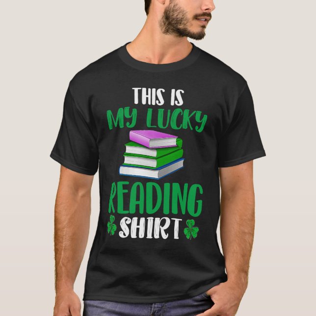 This My Lucky Reading  Cool  Reading Outfit Style T-Shirt (Vorderseite)