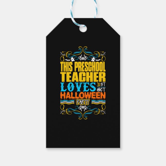 This Preschool Teacher Loves 31st Oct Halloween Pa Geschenkanhänger (Vorderseite)