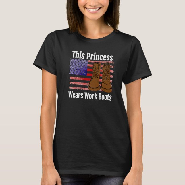 This Princess Wears Work Boots Premium T-Shirt (Vorderseite)