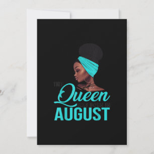 This Queen Was Born In August Birthday for Black Einladung