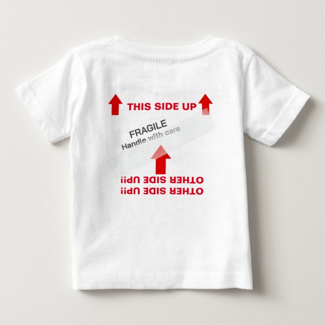 "This SEDE UP" Baby Handling Instructions Humorvol T-shirt (Rückseite)