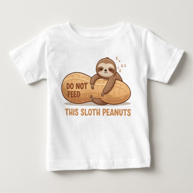 This Sloth Can’t Eat Peanuts | Kids Allergy Shirt (Vorderseite)