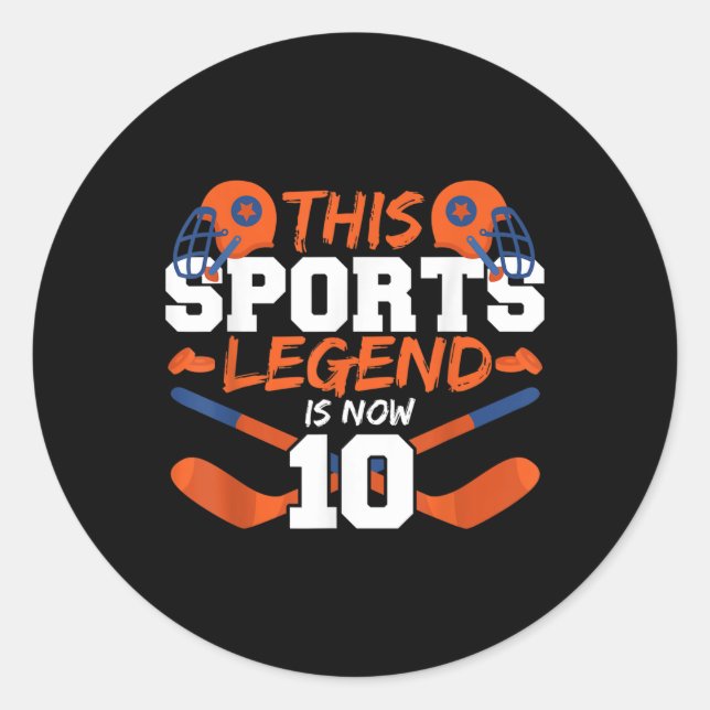 This Sports Legend Is Now 10  Runder Aufkleber (Vorderseite)