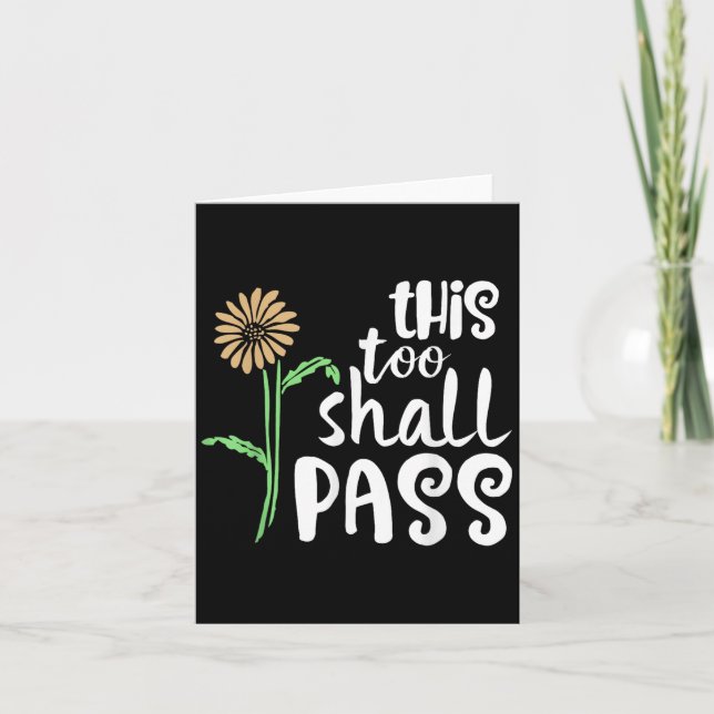 This Too Shall P Motivational  Karte (Vorderseite)