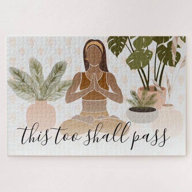 This Too Shall Pass Yoga Botanical (Horizontal)