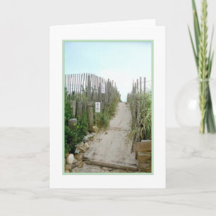 'This way to the Beach' leere Grußkarte Karte