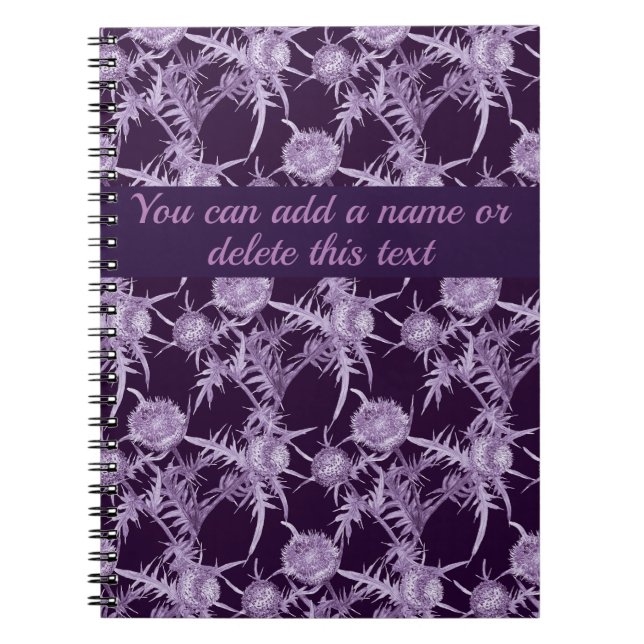 THISTL-violette Blume Notizblock (Vorderseite)