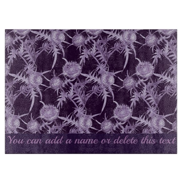 THISTL-violette Blume Schneidebrett (Vorderseite)