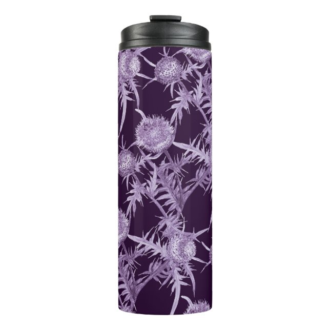 THISTL-violette Blume Thermosbecher (Vorderseite)