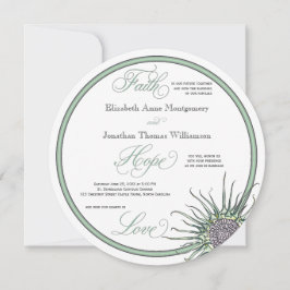Thistle Blume Glaube Hoffnung Liebe Hochzeit Einla Einladung