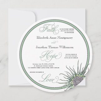 Thistle Blume Glaube Hoffnung Liebe Hochzeit Einla Einladung