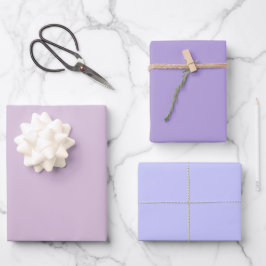Thistle Pastel Periwinkle Lila Schatten 3 Töne Geschenkpapier Set