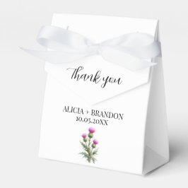 Thistle Purple Scottish Floral Modern Wedding Geschenkschachtel