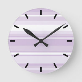 Thistle purple stripes runde wanduhr