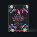 Thistle Scottish 90th Birthday Lila Floral Einladung<br><div class="desc">Elegant, neunzig, schottische, lila und blaue Blumen, rustikal, blumenreich, erwachsen, Frühling, botanisch, Aquarell 90. Geburtstag Einladungen. Handgemalte Wasserfarbensteife allein. Personalisieren Sie es mit Ihren Daten.</div>