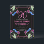 Thistle Scottish 90th Birthday Lila Floral Einladung<br><div class="desc">Elegant,  neunzig,  schottische,  lila und blaue Blumen,  rustikal,  blumenreich,  erwachsen,  Frühling,  botanisch,  Aquarell 90. Geburtstag Einladungen. Handgemalte Wasserfarbensteife allein. Personalisieren Sie es mit Ihren Daten.</div>