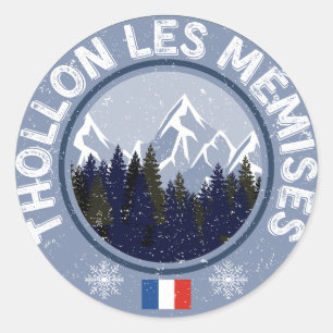 Thollon Les Mémis Runder Aufkleber