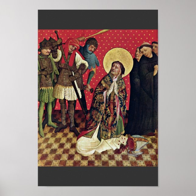 Thomas Altar Fragment des rechten Äußeren Flügels Poster (Vorne)