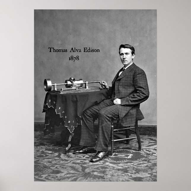 Thomas Alva Edison, 1878 Poster (Vorne)
