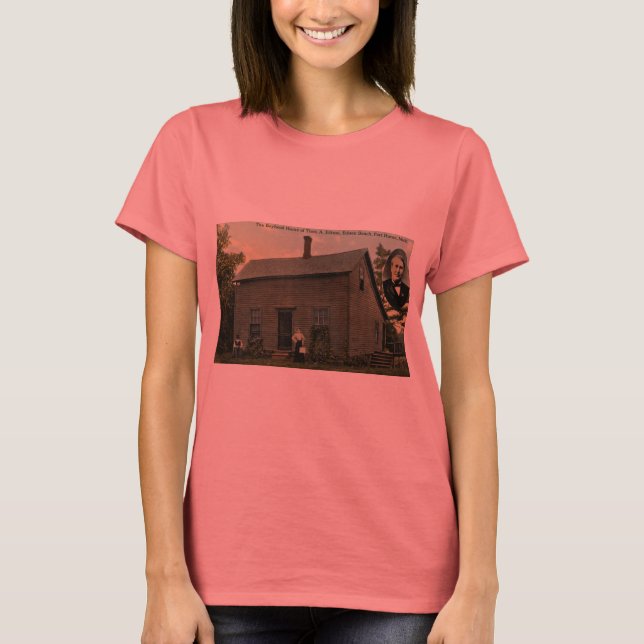 Thomas Alva Edison Knabenalter-Zuhause - Vintage T-Shirt (Vorderseite)