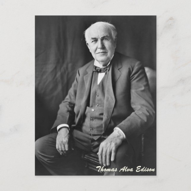 Thomas Alva Edison Postkarte (Vorderseite)
