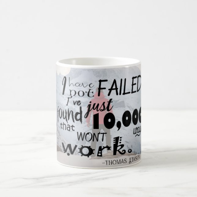 Thomas Alva Edison Zitat-einfache Tasse (Mittel)