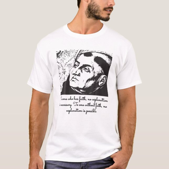 Thomas Aquinas Aquino Zitat zur katholischen Kirch T-Shirt (Vorderseite)