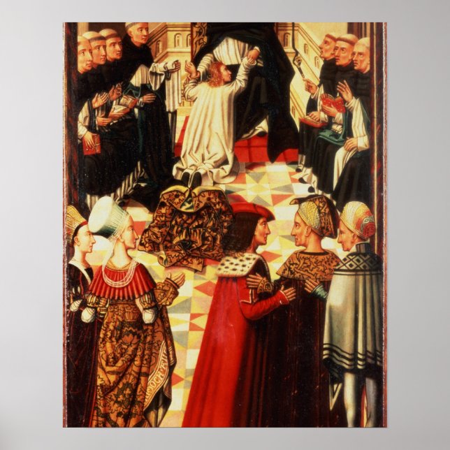 Thomas Aquinas wird in das dominikanische O aufgen Poster (Vorne)